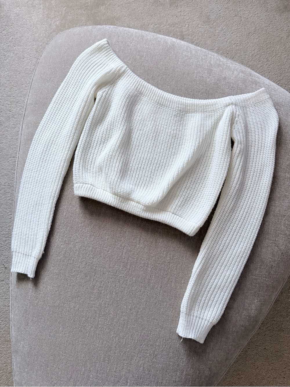 Off Shoulder Knit Sweater